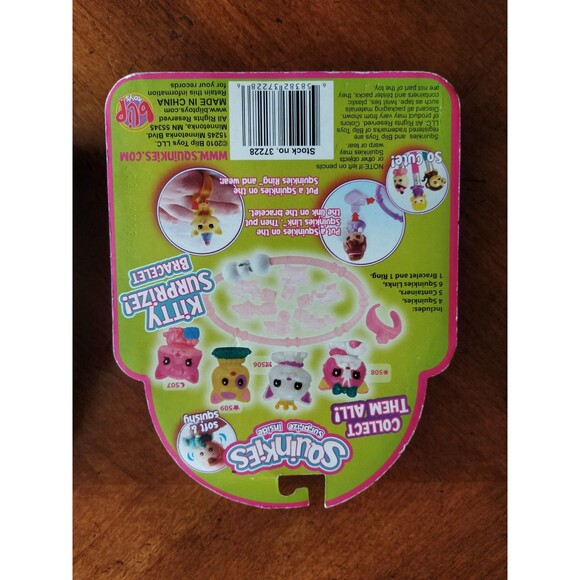 New Squinkies Kitty & Birthday Surprise Surpize Bracelet Ring Links 2010 Lot - Picture 5 of 14